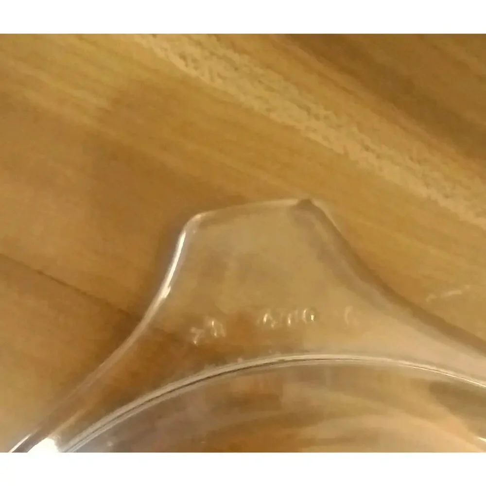 Two Pyrex 24 470-C Clear Glass Lids 6 1/4 